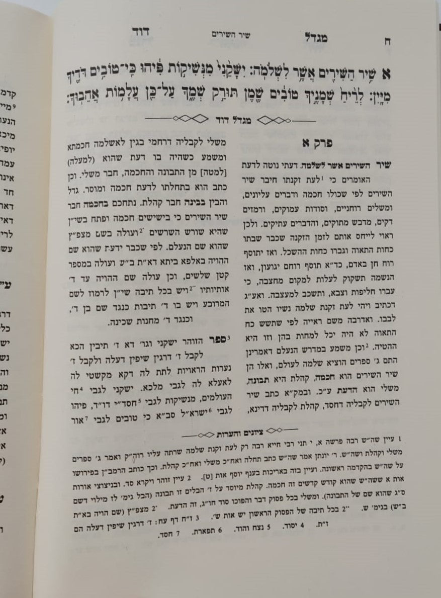 מגדל דוד - פירוש על שיר השירים / המקובל האלקי רבי דוד בן זמרא הרדב"ז זצוק"ל