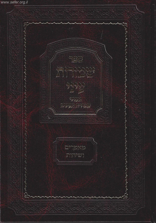 שמורות עיני - מאמרים ושיחות בענייני שמירת העיניים