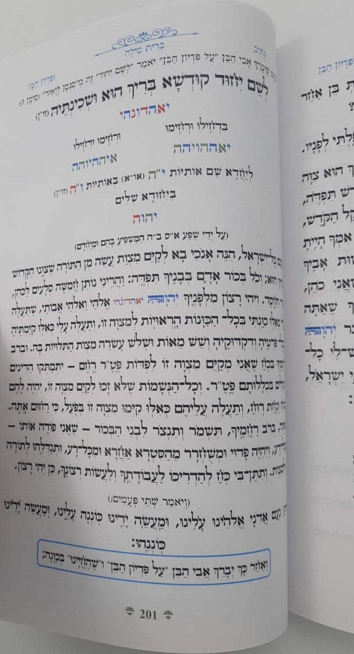 נתיבות שלום - נתיב ברית מילה ופדיון הבן / לפי סדר הרש"ש זלה"ה