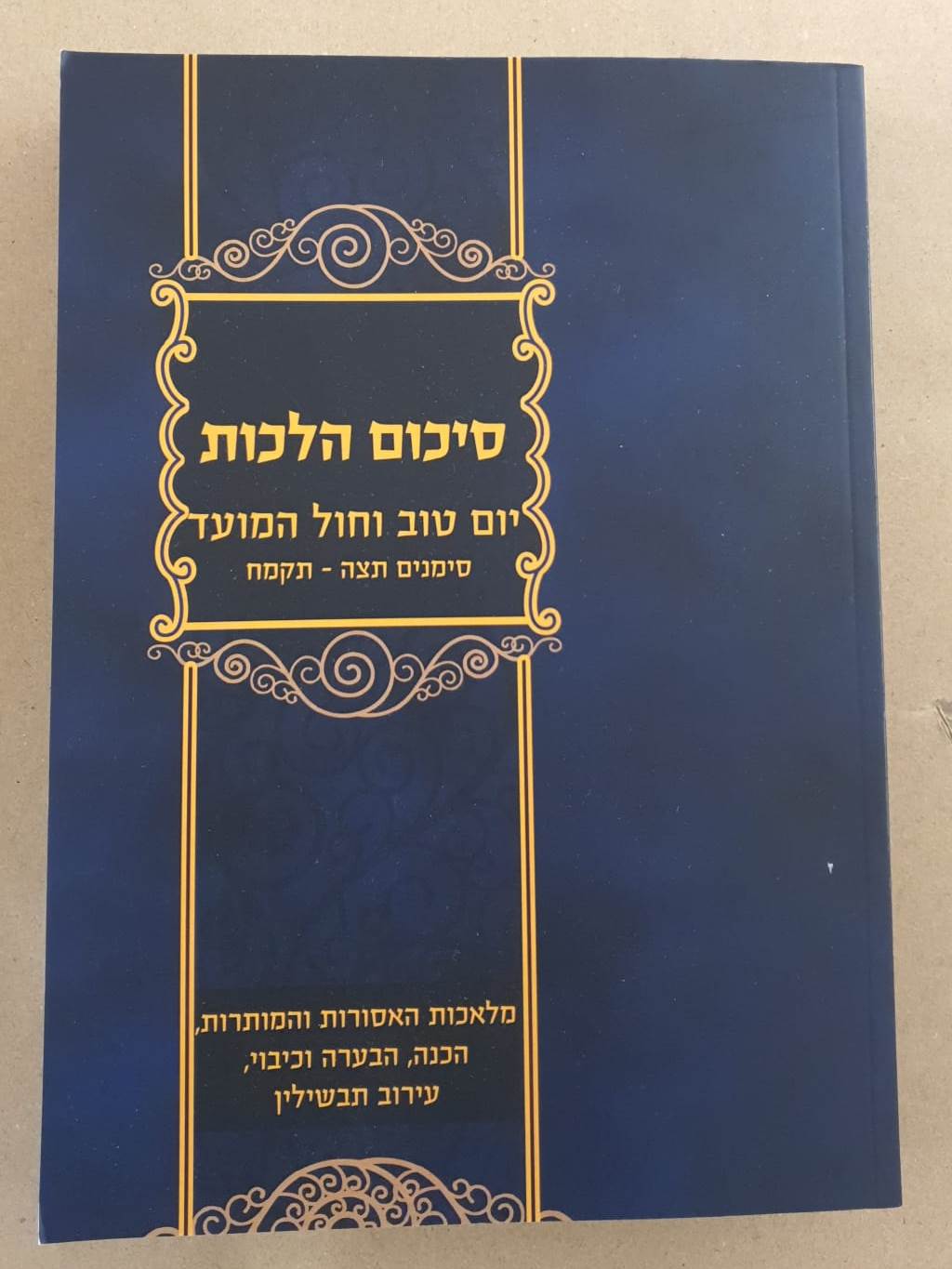 סיכום הלכות - יום טוב וחול המועד / סימנים תצ"ה - תקמ"ח