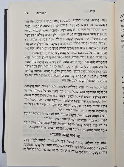 שדי תפוחים המסודר א-ב / תיקונים ותפילות