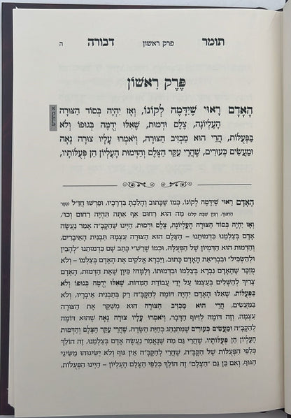 תומר דבורה לרמ"ק מבואר ומפורש