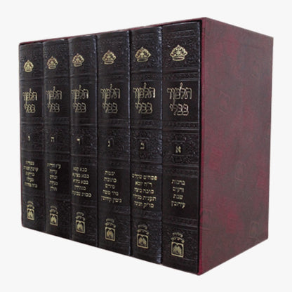 ש"ס תלמוד בבלי 6 כרכים - פורמט שולחני (21 ס"מ) / עוז והדר