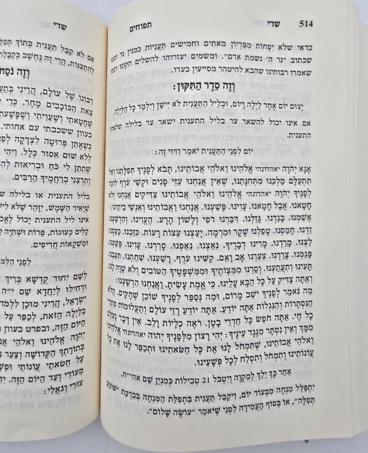 שדי תפוחים המסודר א-ב / תיקונים ותפילות