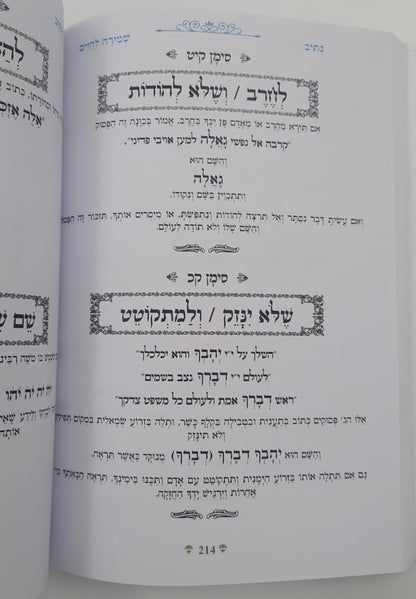 נתיבות שלום - נתיב שמירה לחיים / לפי סדר הרש"ש זלה"ה