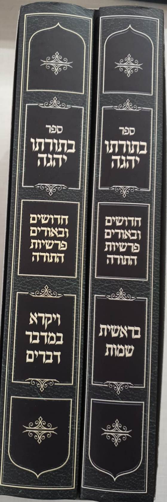 בתורתו יהגה ב' כרכים - חידושים וביאורים על פרשיות התורה