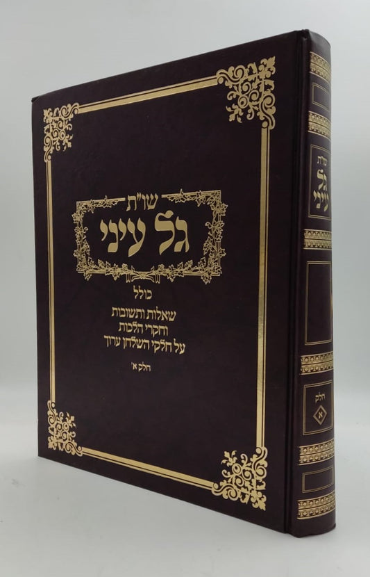 שו"ת גל עיני - על חלקי השולחן ערוך חלק א' / הרב גדעון לוי