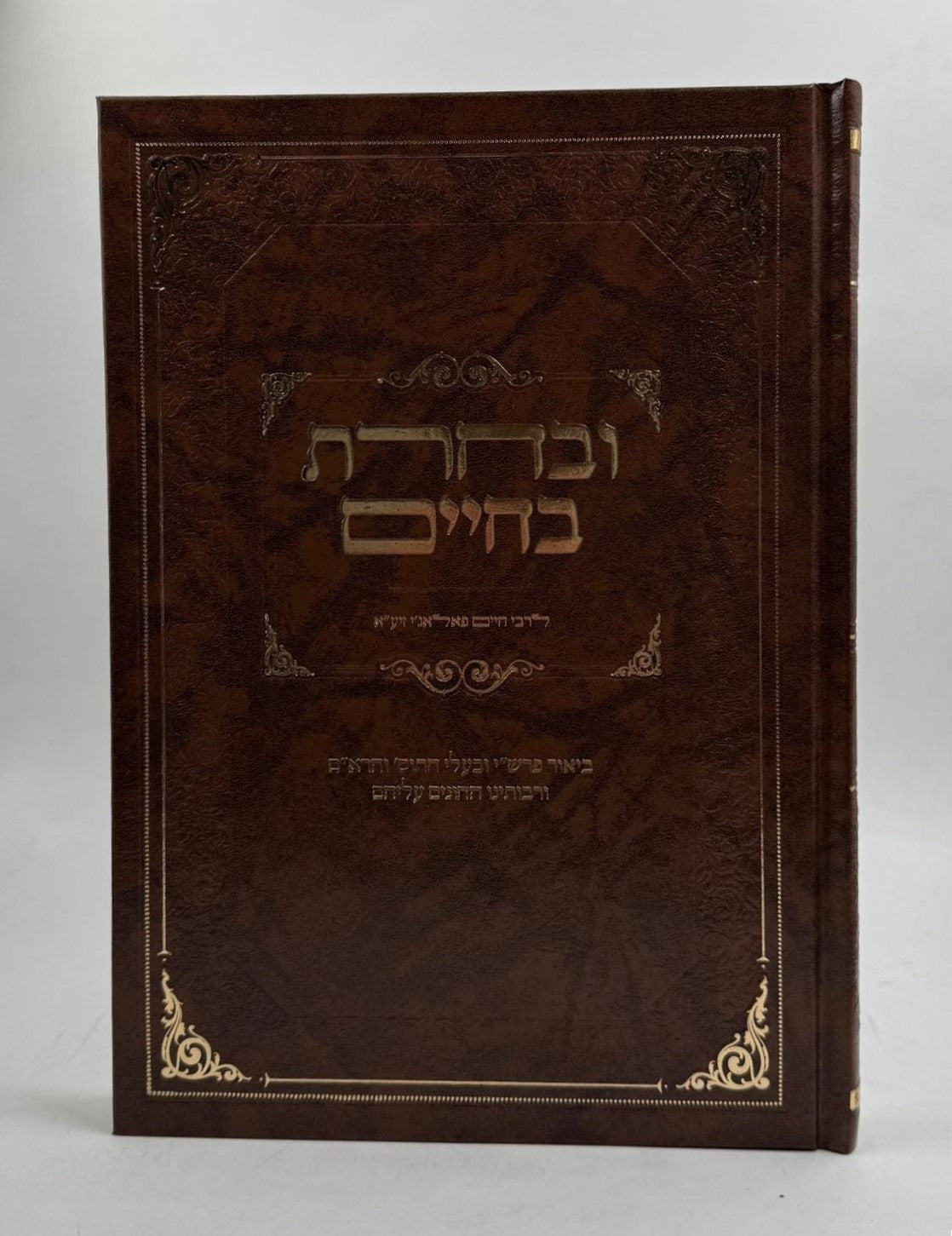 ובחרת בחיים / רבי חיים פלאג'י זיע"א