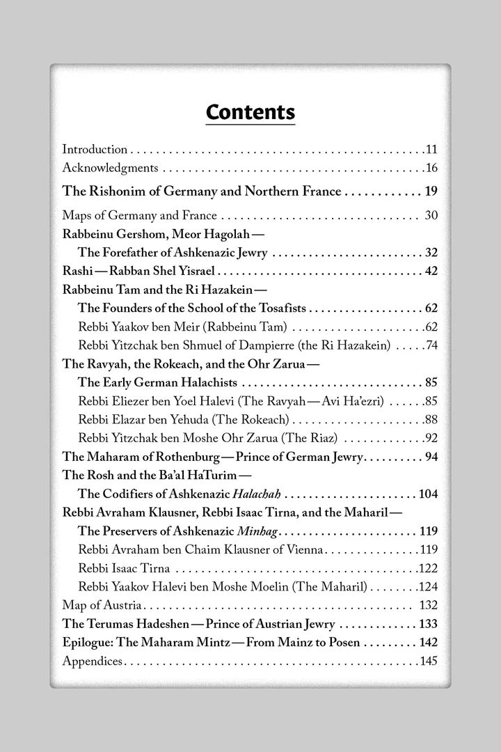The Rishonim / Judaica Press - ספר תולדות הראשונים (אנגלית)
