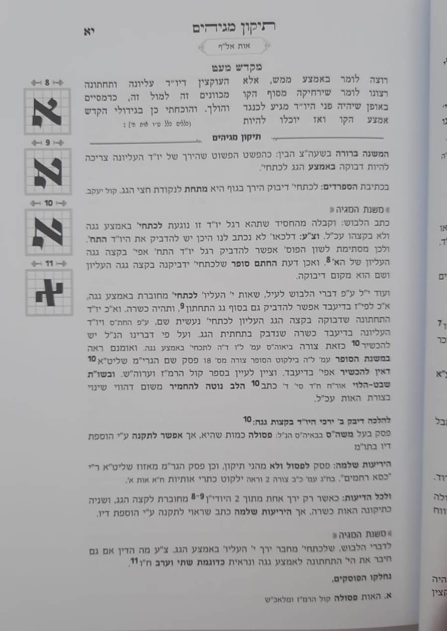 תיקון מגיהים - דיני צורת האותיות בסת"ם / ר' אהרון צורישדי