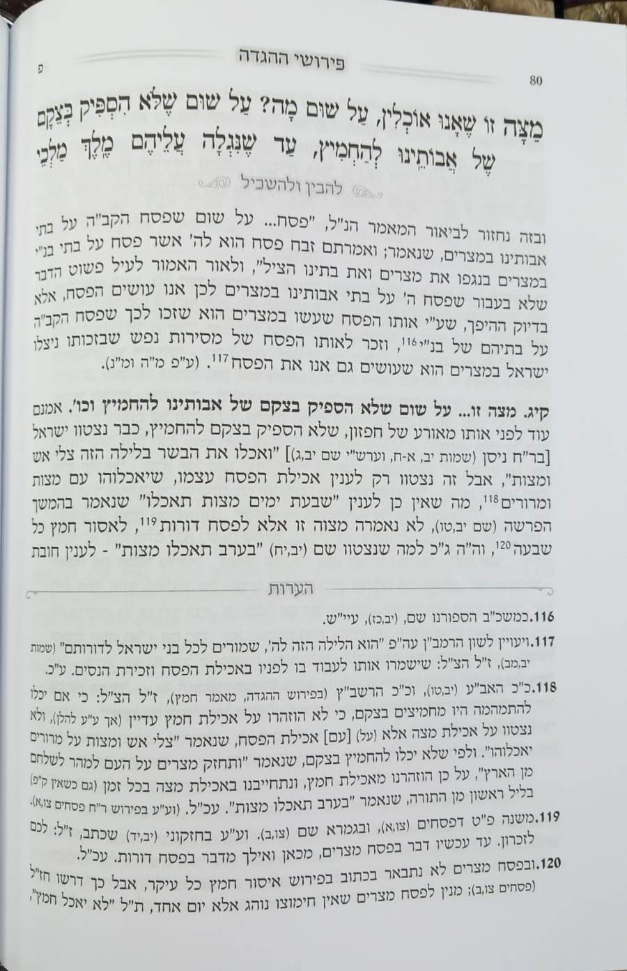 הגדה של פסח - להבין ולהשכיל / עם פירושי הפשט