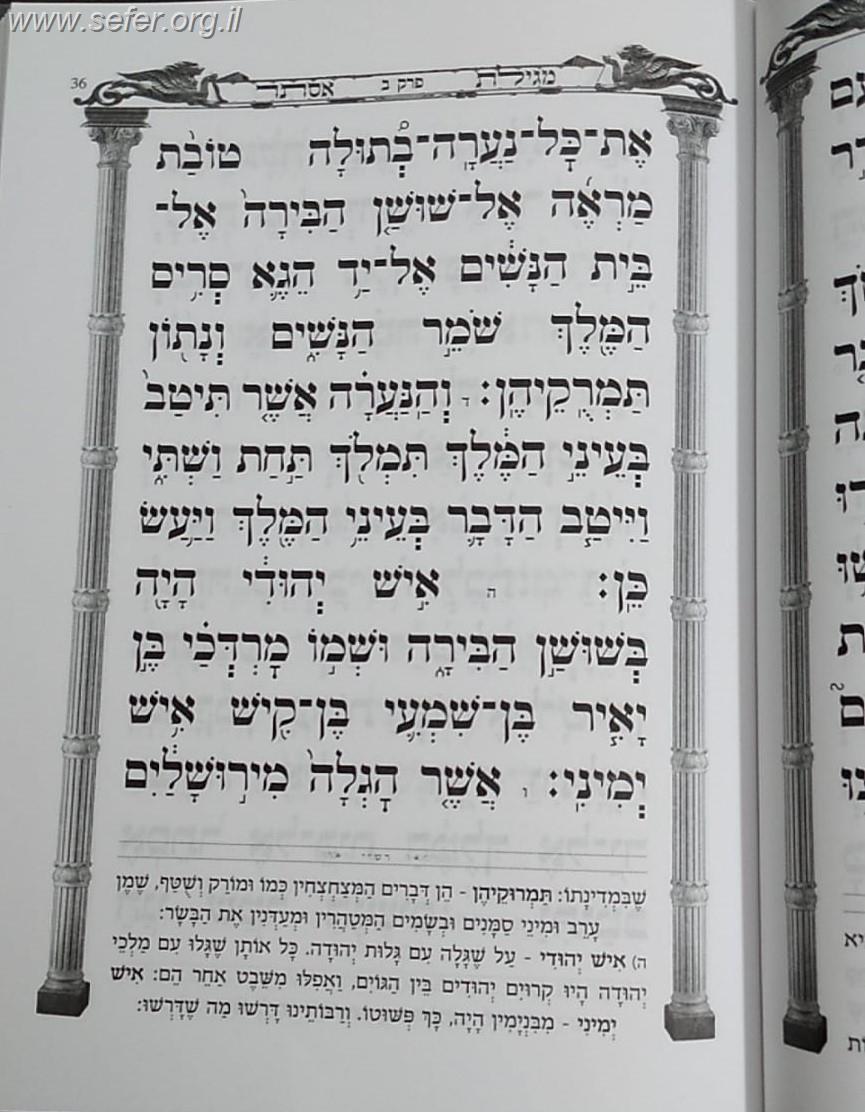 מגילת אסתר עם פירוש החיד''א - כולל פירוש רש"י ובאר המדרש
