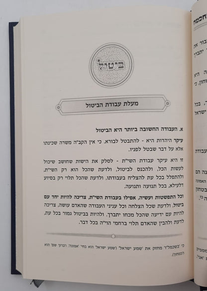 שיחות ים החכמה - פנימיות העבודה חלק א' / הרב י.מ מורגנשטרן