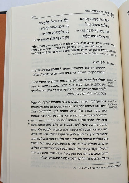 דרך חיים - שיר גדול מלא תוכחות מוסר / כתבי הרמד"ל