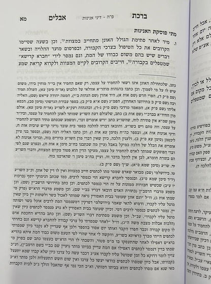 ברכת אבלים - הלכות אבילות