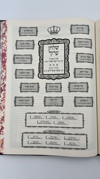 שולחן ערוך הבהיר גדול בהוצאת לשם 17 כרכים [33 ס"מ]