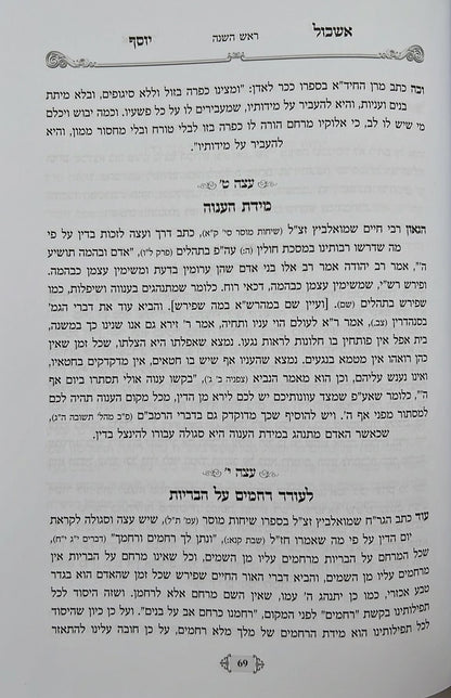 אשכול יוסף - על המועדים / ר' יוסף חי סימן טוב