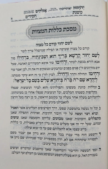 סידור משנת חסידים - שבת קודש / ר' רפאל עמנואל חי ריקי זיע"א