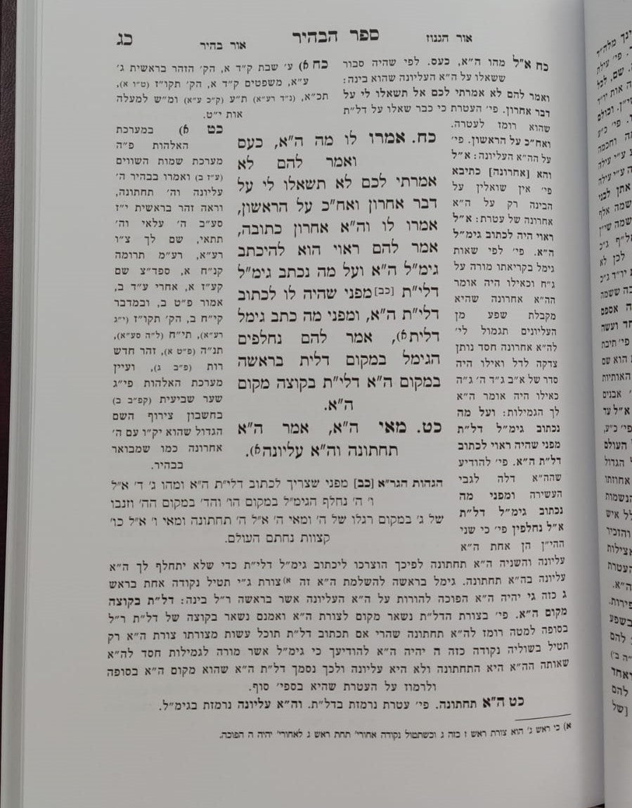 ספר הבהיר - לרבי נחוניא בן הקנה / הרב ראובן מרגליות