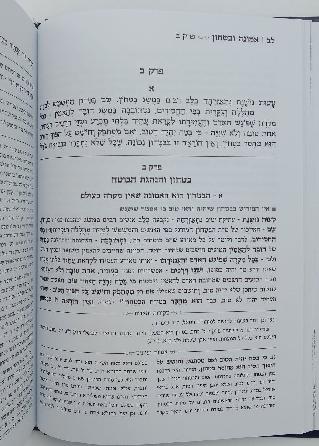 אמונה ובטחון - ממרן החזון איש בסדר חדש עם ביאור נרחב (כחול) / יפה נוף