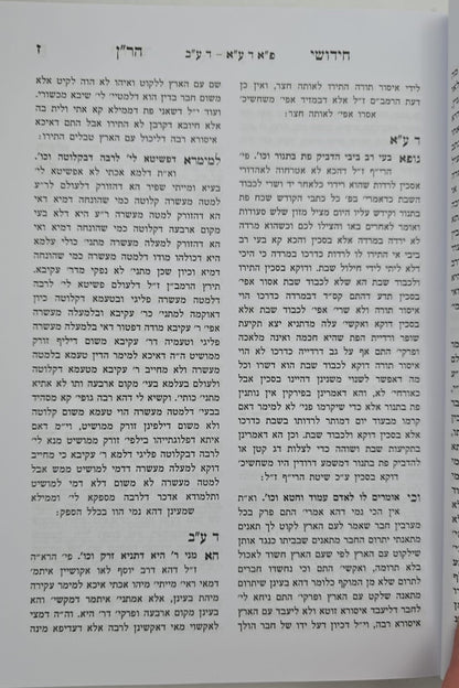 חידושי הר"ן החדש על הש"ס ד' כרכים / משנת הספר