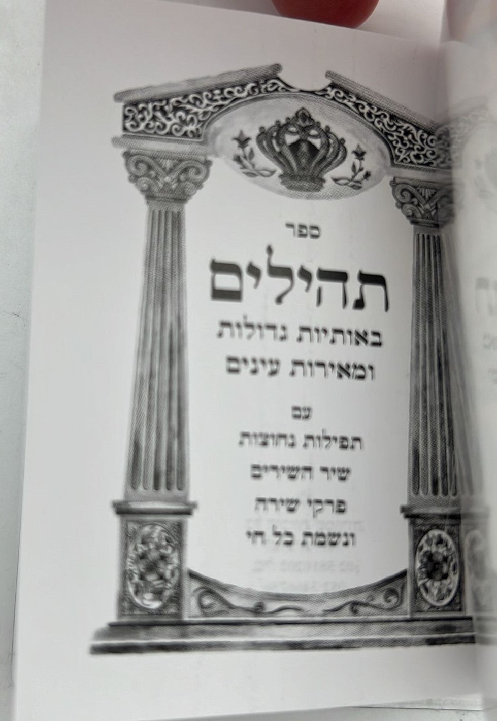 תהילים כיס מנויילן - באותיות גדולות ומאירות עיניים / נופי ירושלים