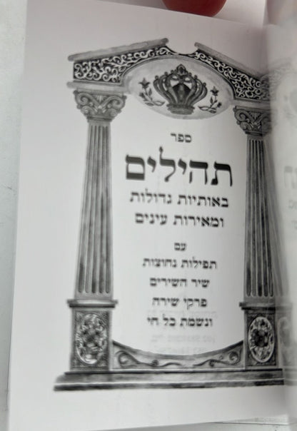 תהילים כיס מנויילן - באותיות גדולות ומאירות עיניים / נופי ירושלים