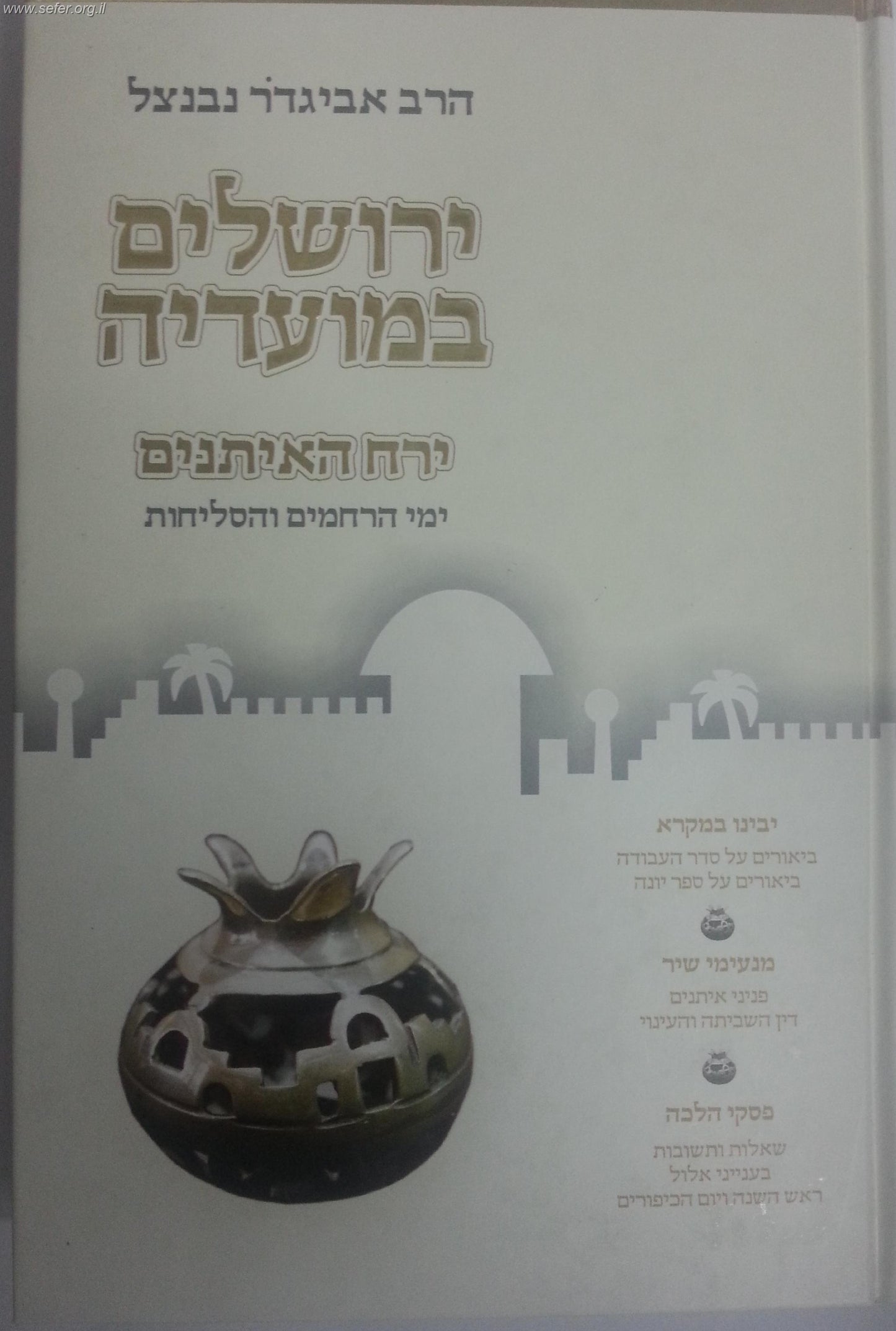 ירושלים במועדיה - ירח האיתנים / הרב אביגדור נבנצל