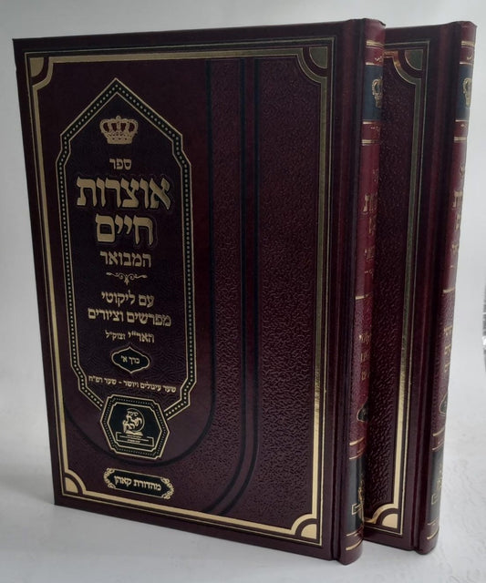 אוצרות חיים המבואר עם ליקוטי מפרשים וציורים ב' כרכים