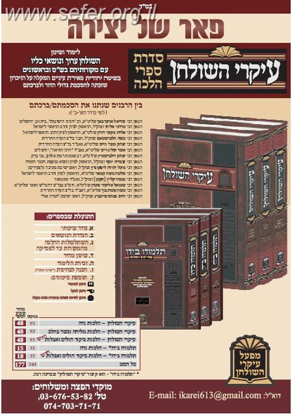 עיקרי השולחן הלכות ביקור חולים ואבלות