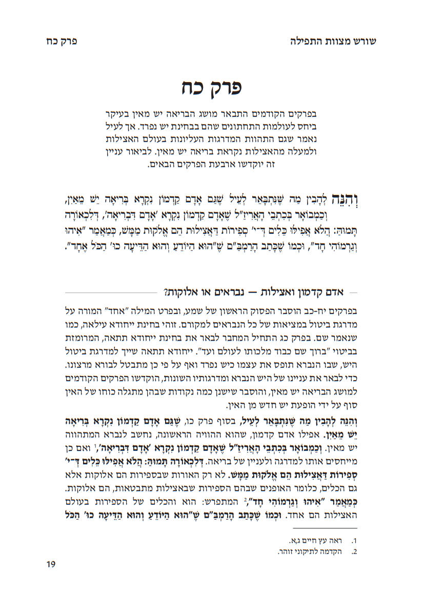 שורש מצוות התפילה ב