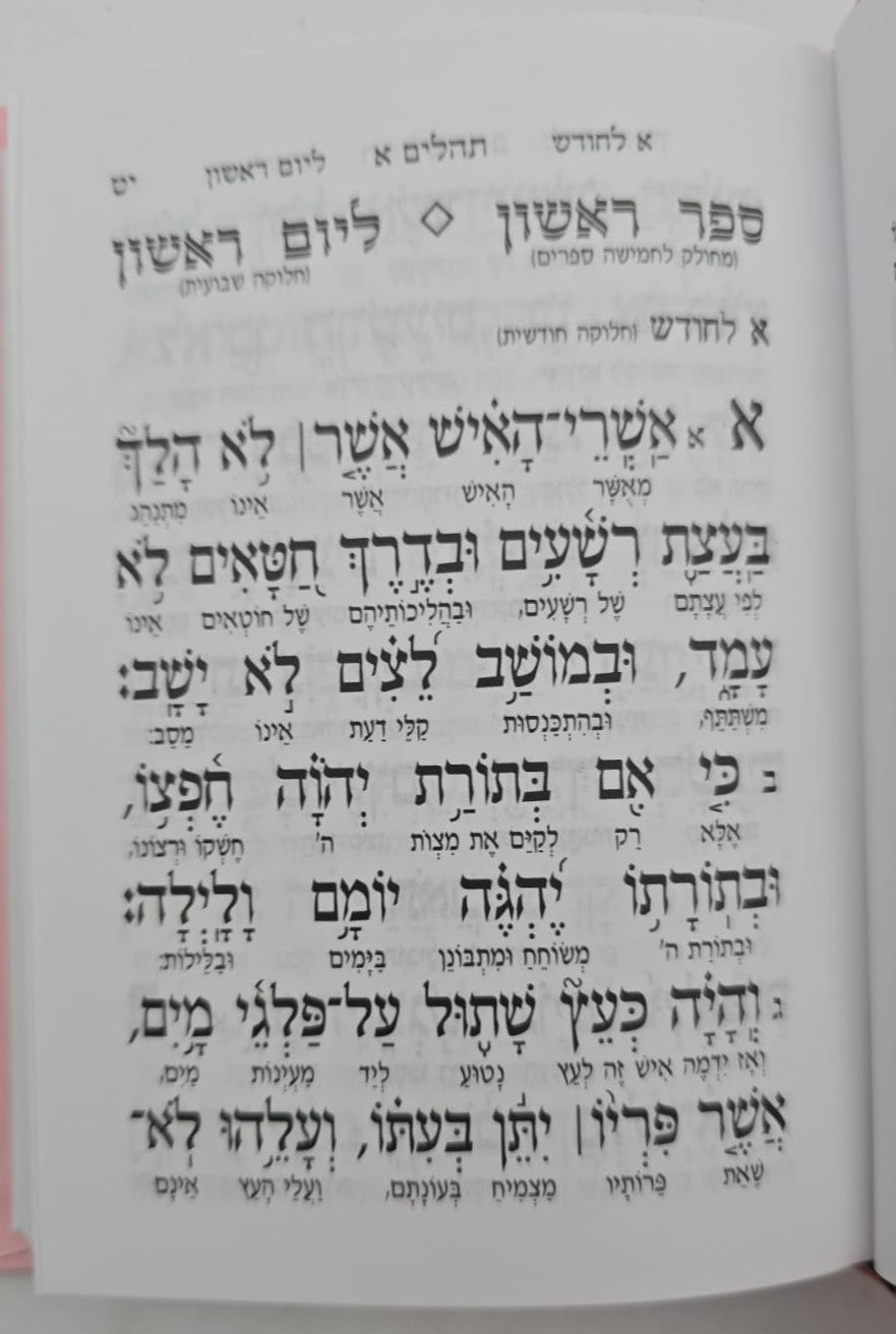 תהילים יסוד מלכות - צבע כחול / פורמט קטן