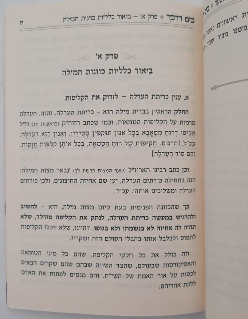 בים דרכך - ביאור פנימיות העבודה ברית מילה • פדיון הבן / הרב י.מ מורגנשטרן