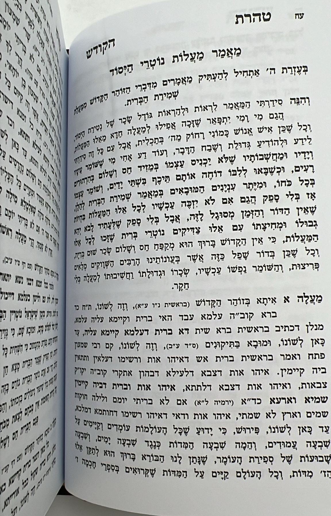 טהרת הקודש מנוקד - וקונטרס שער התפילות פורמט קטן / ר' אהרון ראטה