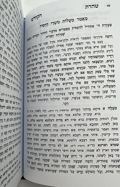 טהרת הקודש מנוקד - וקונטרס שער התפילות פורמט קטן / ר' אהרון ראטה