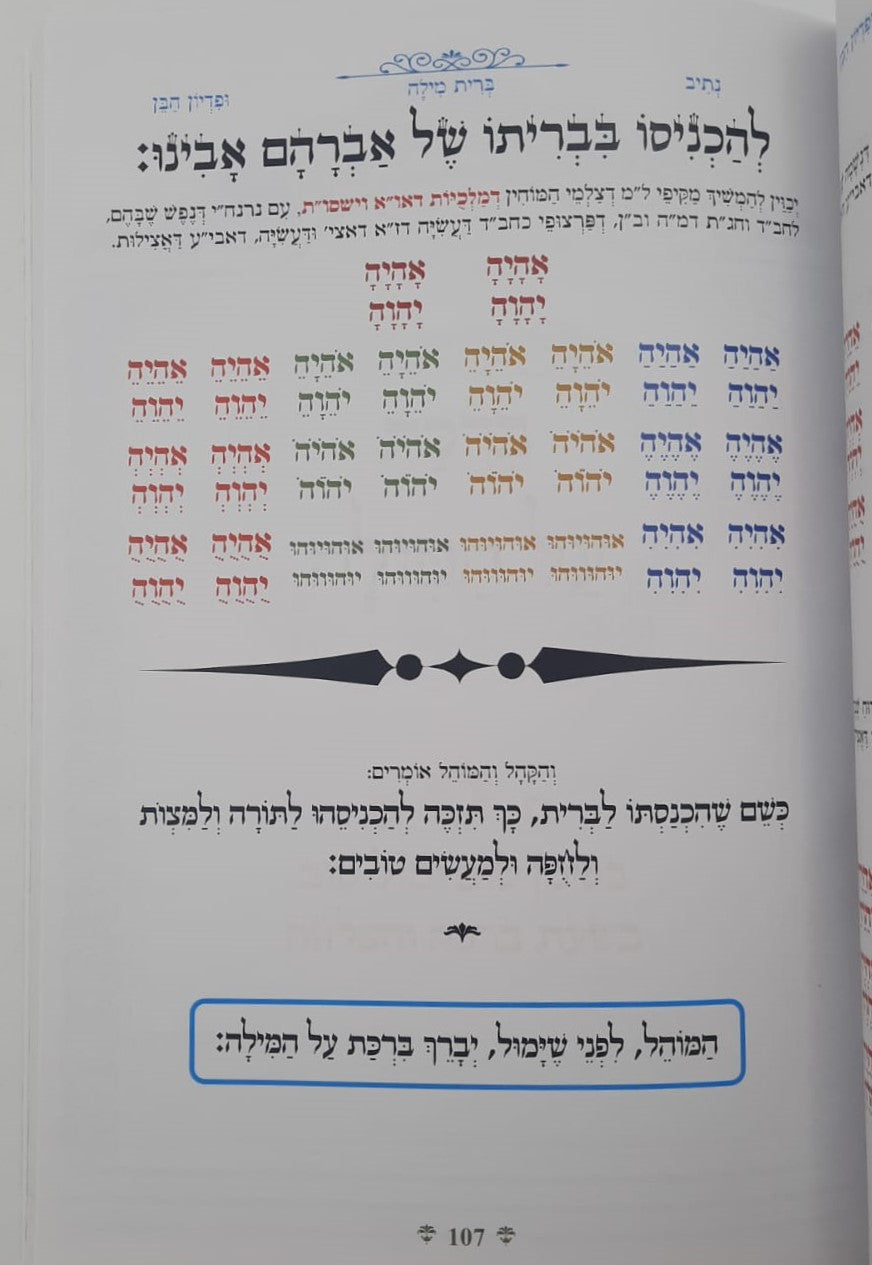 נתיבות שלום - נתיב ברית מילה ופדיון הבן / לפי סדר הרש"ש זלה"ה