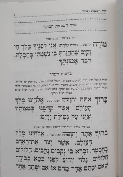 סידור תפילה שער בנימין - נוסח ק"ק דמשק סוריה דמוי עור מפואר / הוצאת אהבת שלום