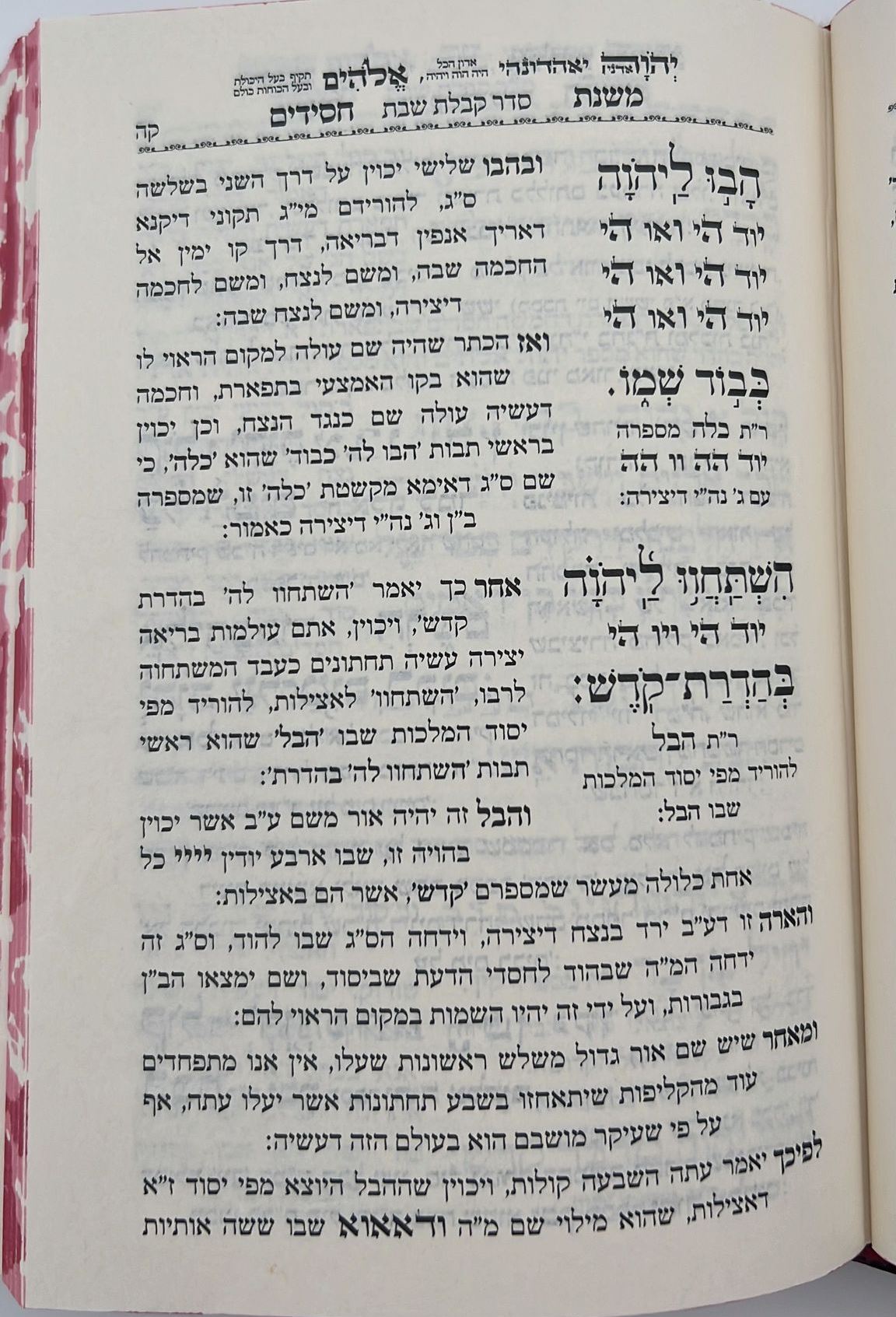 סידור משנת חסידים - שבת קודש / ר' רפאל עמנואל חי ריקי זיע"א