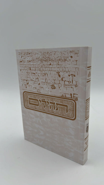 תהילים בינת הלב בעיטור הכותל המערבי - מגוון צבעים פורמט קטן (כריכה רכה)