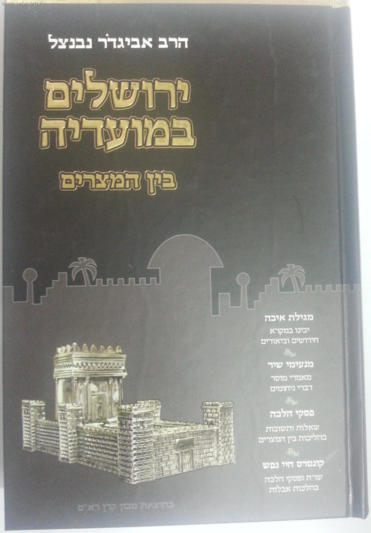 ירושלים במועדיה - בין המצרים / הרב אביגדור נבנצל