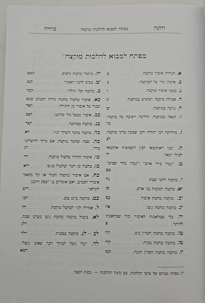 הלכה ברורה כא'