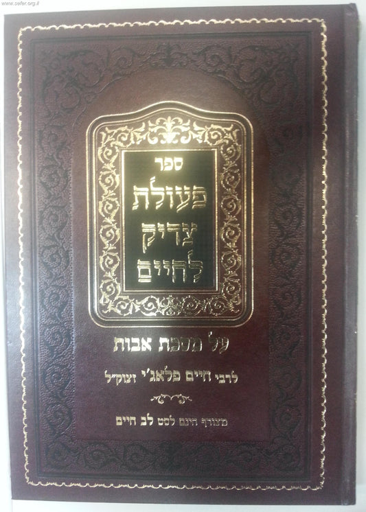 פעולת צדיק לחיים / ר' חיים פלאג'י