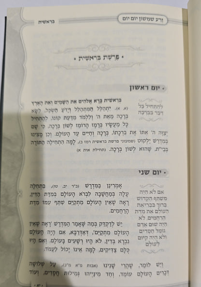 זרע שמשון - יום יום (פורמט גדול) / רבי שמשון חיים נחמני זצוק"ל