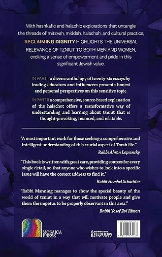 Reclaiming Dignity: A guide to Tzniut for Men and Women