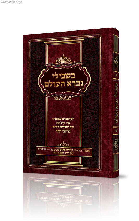 בשבילי נברא העולם - עם הספק יומי / כריכה קשה