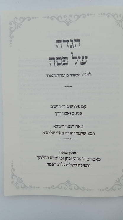 הגדה של פסח - תפילה לשלמה / (הינוקא) רבנו שלמה יהודה בארי שליט"א