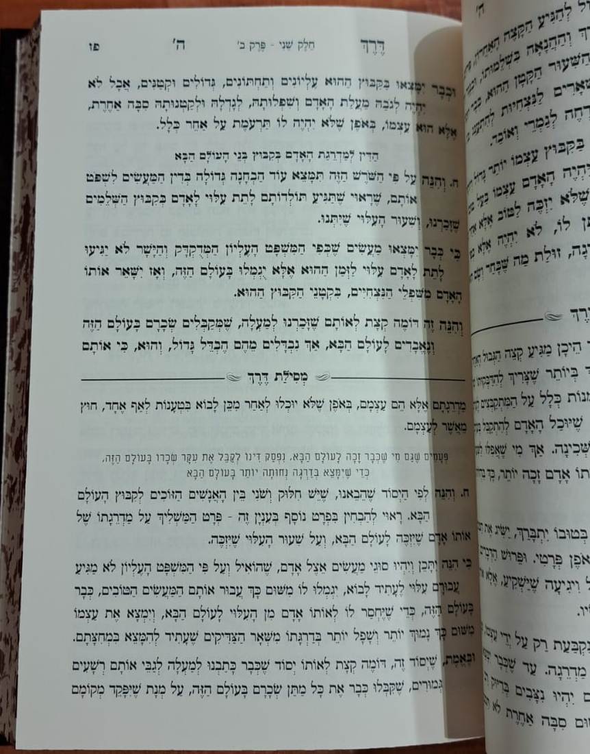 דרך ה' לרמח"ל המבואר - עם ביאור מסילת דרך / הרב מרדכי הלוי פיש