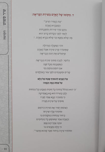 שיר פשוט - פרק שירה / על פי משנת רבי נחמן מברסלב
