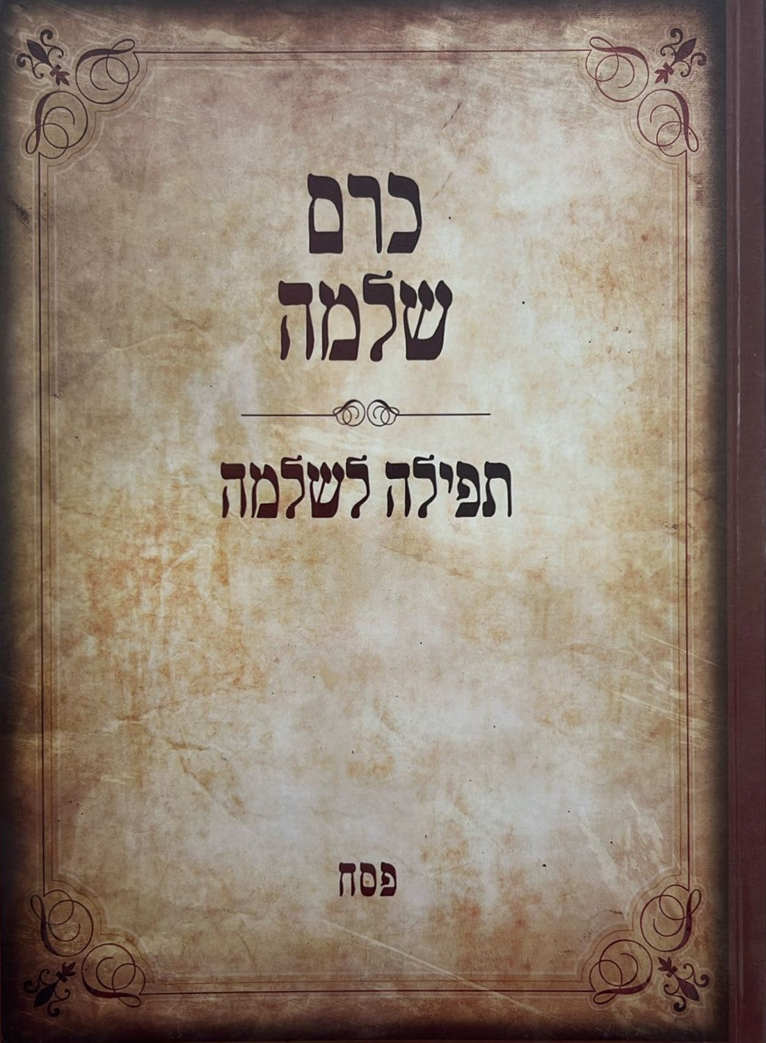 כרם שלמה - פסח / (הינוקא) רבנו שלמה יהודה בארי שליט''א