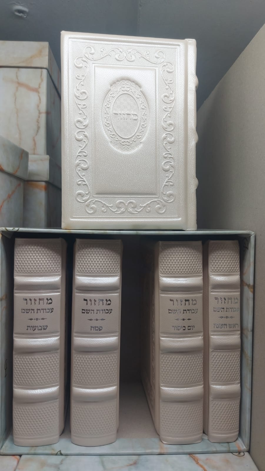 סט מחזרים עבודת ה מעור צבע קרם ללא פלקטה [דלוקס לדר]